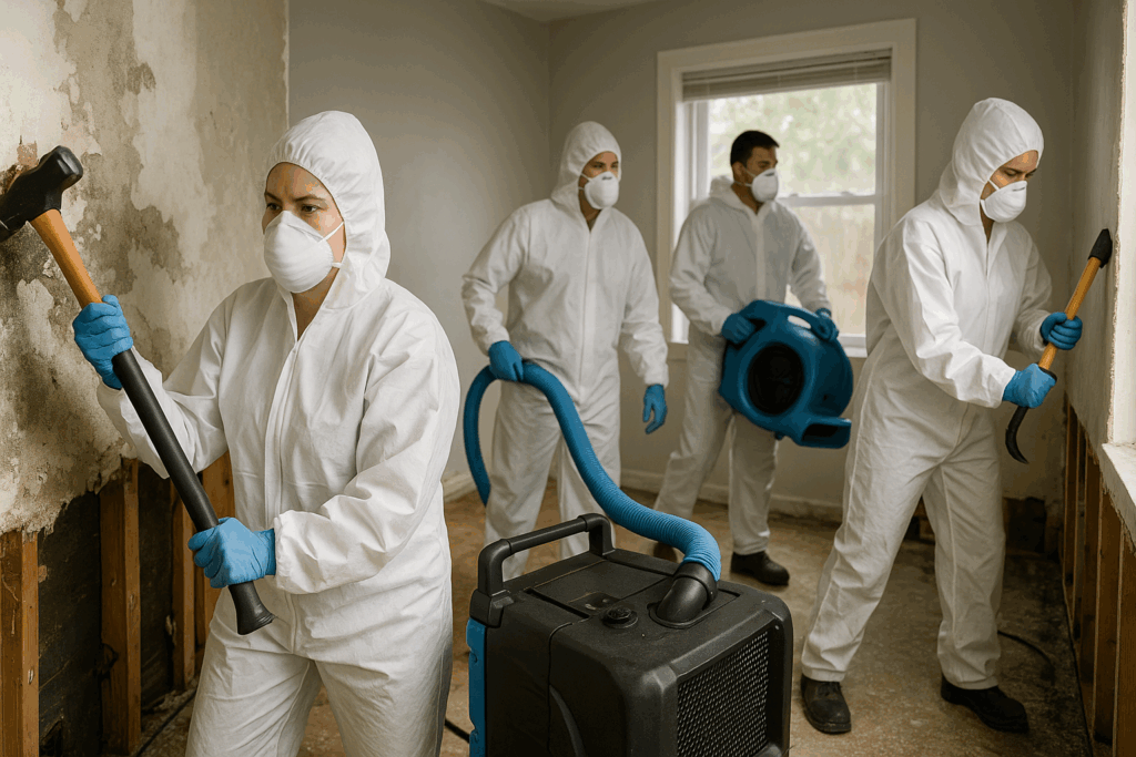 team of technicians working